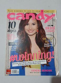 Demi Lovato 
Candy The Philippines No. 1 Teen Mag Collectible Magazine Collection March 2013 With Andre Para And Kobe Paras Pic and Article