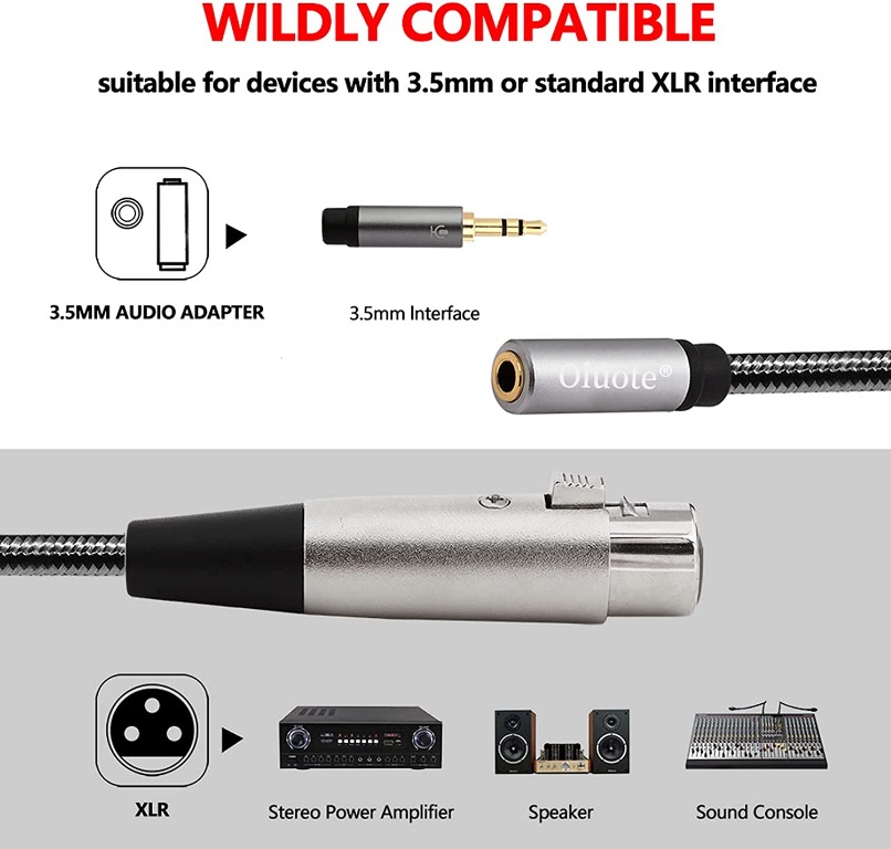 Freedelivery 3 5mm Trs Mini Jack Female To 3 Pin Xlr Female Microphone Cable Xlr To 1 8 Female Adapter 0 3m Everything Else On Carousell