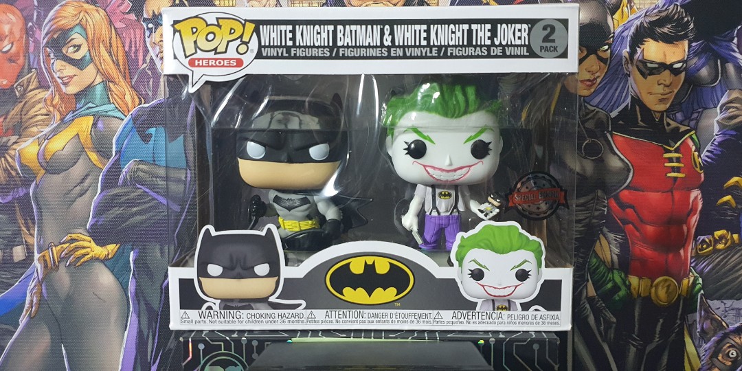 Funko Pop White Knight Batman and The Joker 2 Pack Special Edition, Hobbies  & Toys, Collectibles & Memorabilia, Fan Merchandise on Carousell