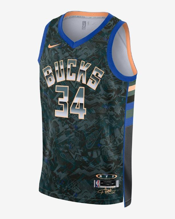 Giannis Antetokounmpo Milwaukee Bucks 2022/23 Select Series Men's Nike Dri-Fit NBA Swingman Jersey