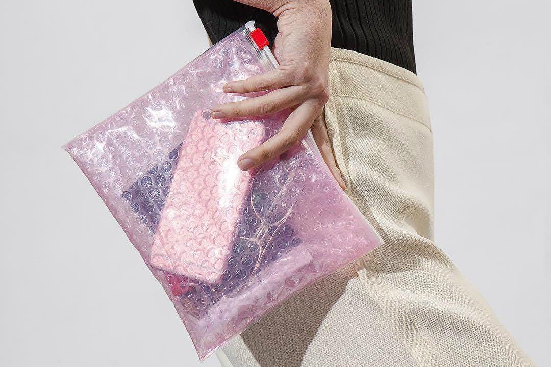 Glossier bubble wrap bag sales