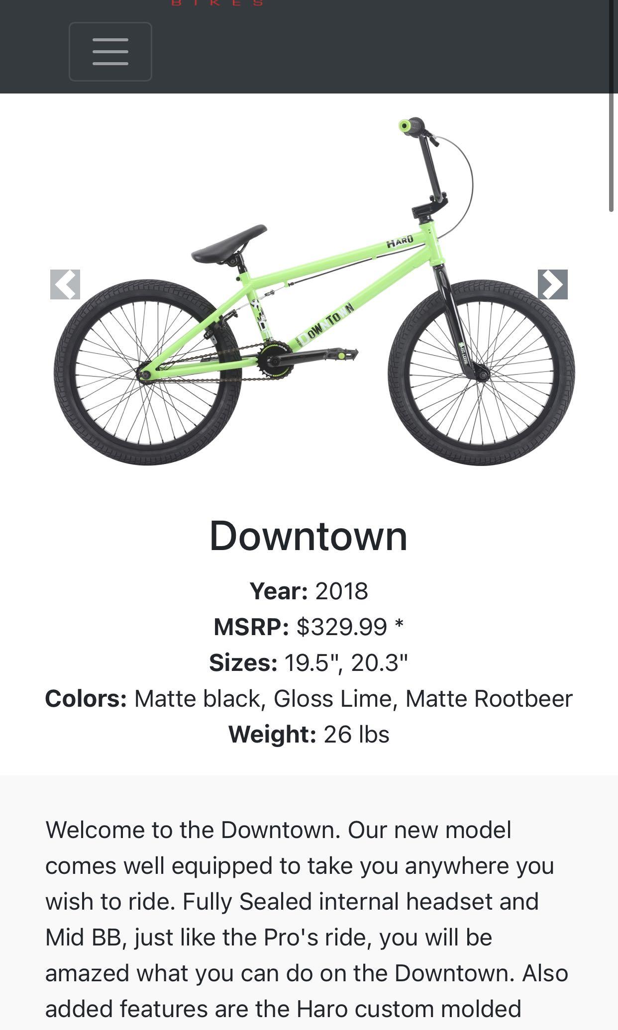 Haro hotsell downtown 20.3