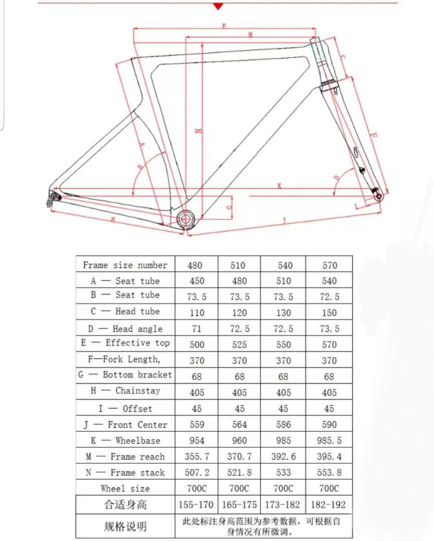 JaVa Vesuvio full carbon fiber road bike (fully internal cable routing ...