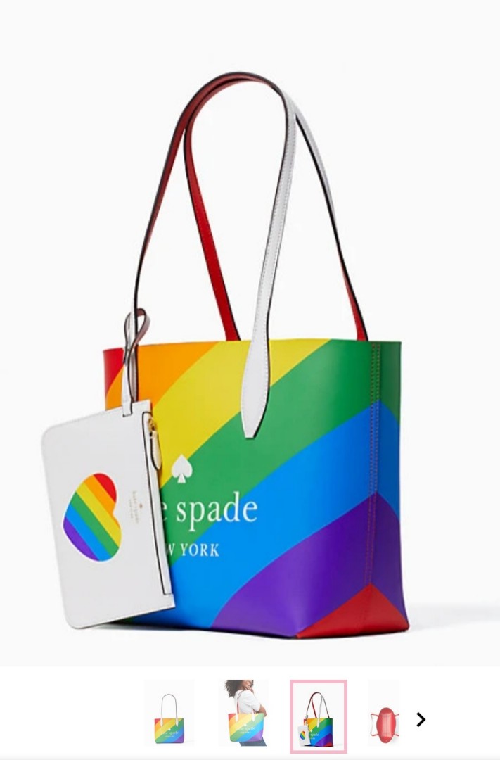 kate spade reversible rainbow tote