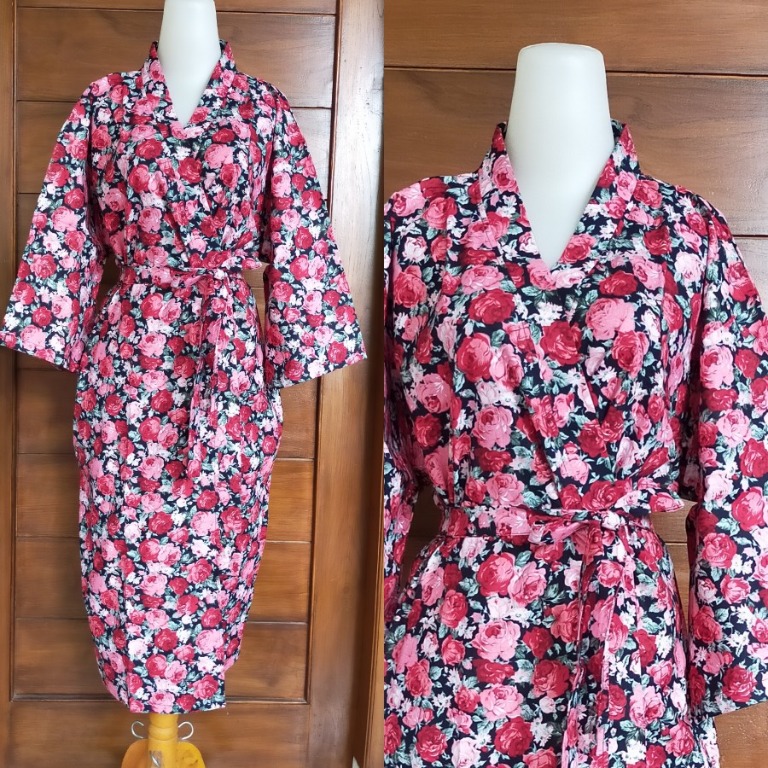 Kimono Mandi Spa Hotel Tidur Hamil Siraman Cantik Unisex Fesyen Wanita Pakaian Wanita Baju