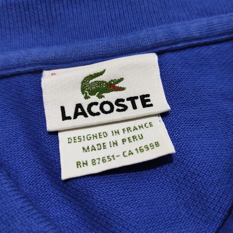 dobbeltlag etikette Trives Lacoste 5191L Devanlay Peru Made Blue Polo Shirt, Men's Fashion, Tops &  Sets, Tshirts & Polo Shirts on Carousell