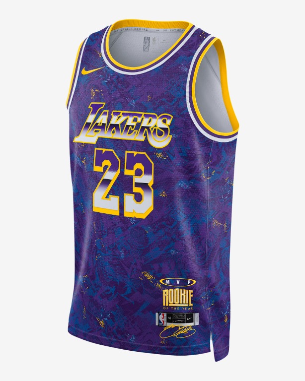 NEW LeBron James LA Lakers Nike Select Series MVP Swingman Jersey