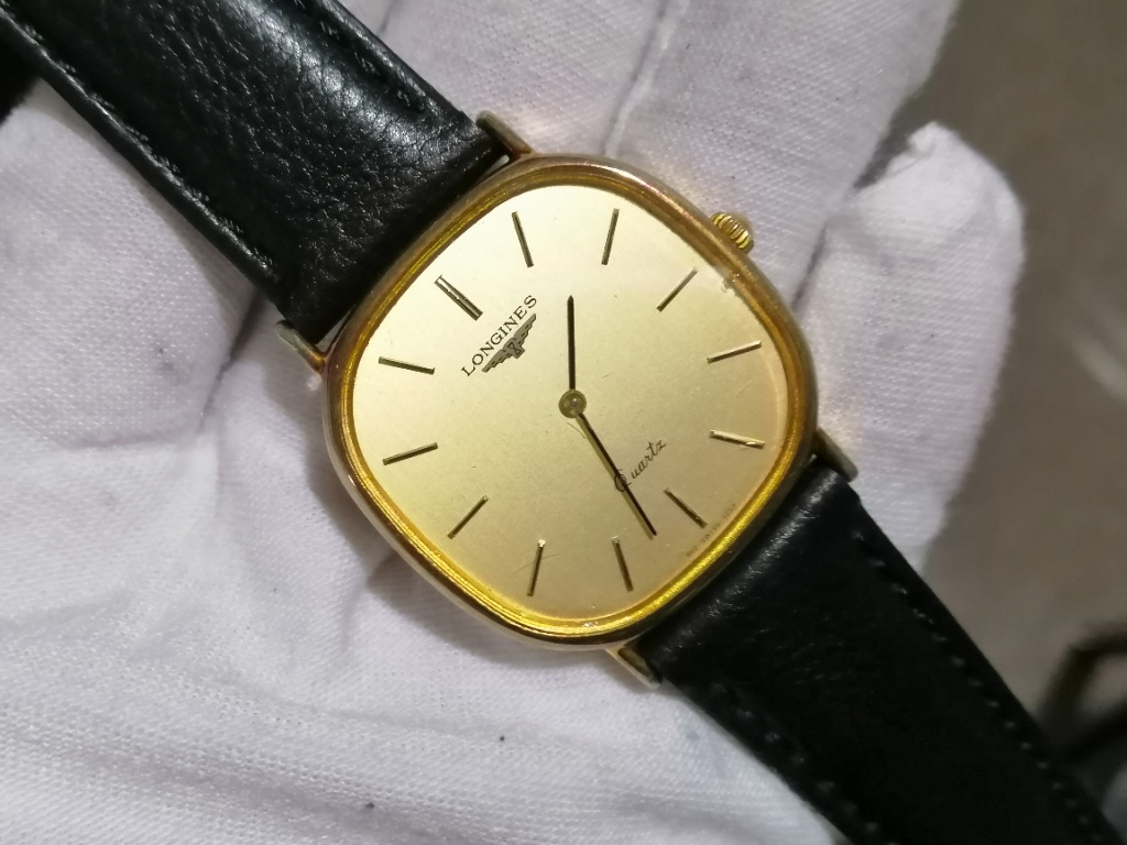 Longines gold square watch outlet