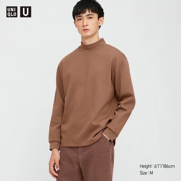 high neck long sleeve shirt mens