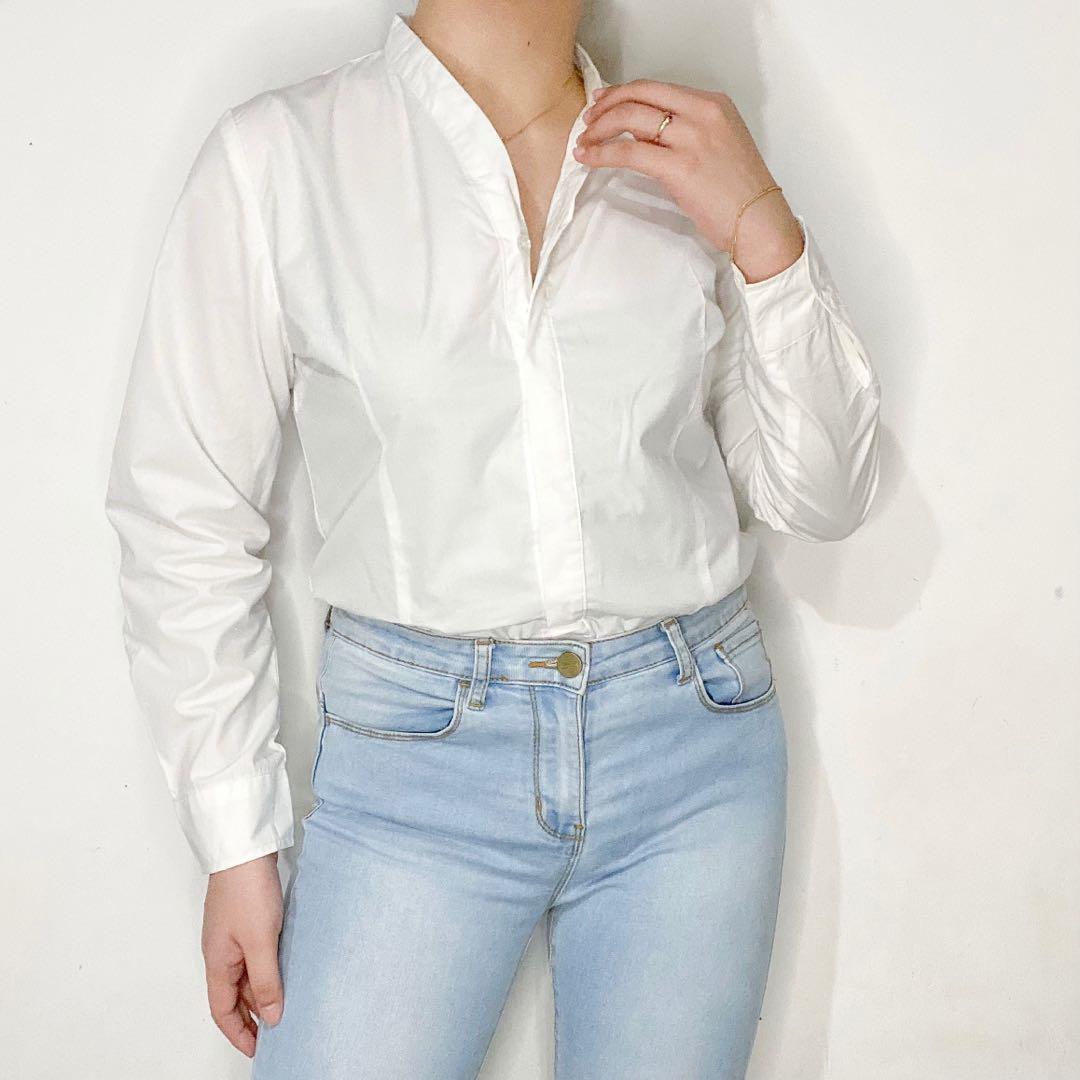 No collar shop long sleeve