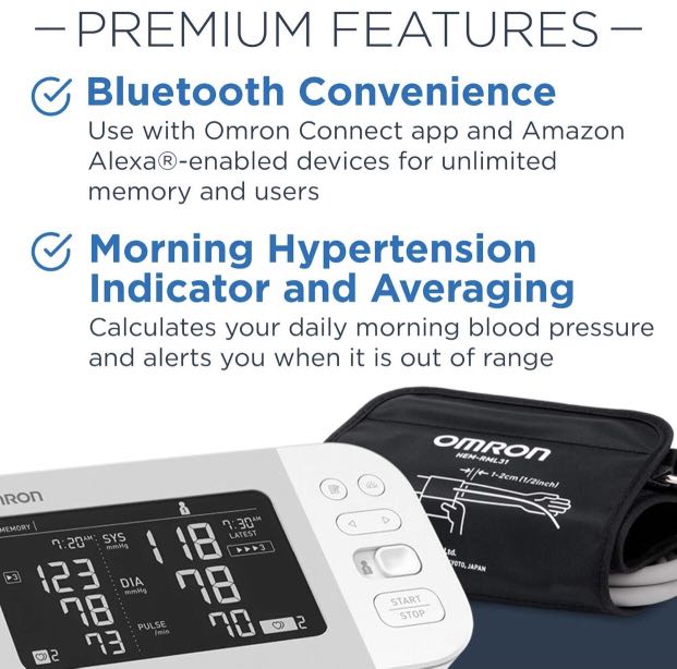 Omron Platinum Wireless Upper Arm Blood Pressure Monitor