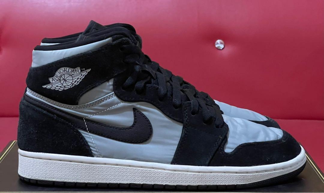 Original Nike Air Jordan 1 Retro High PREM Black Wolf Grey Men s