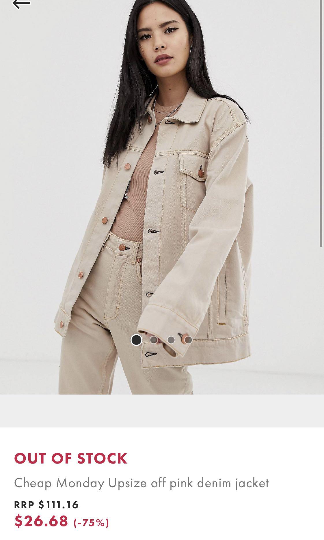 Cheap monday oversized denim jacket hot sale
