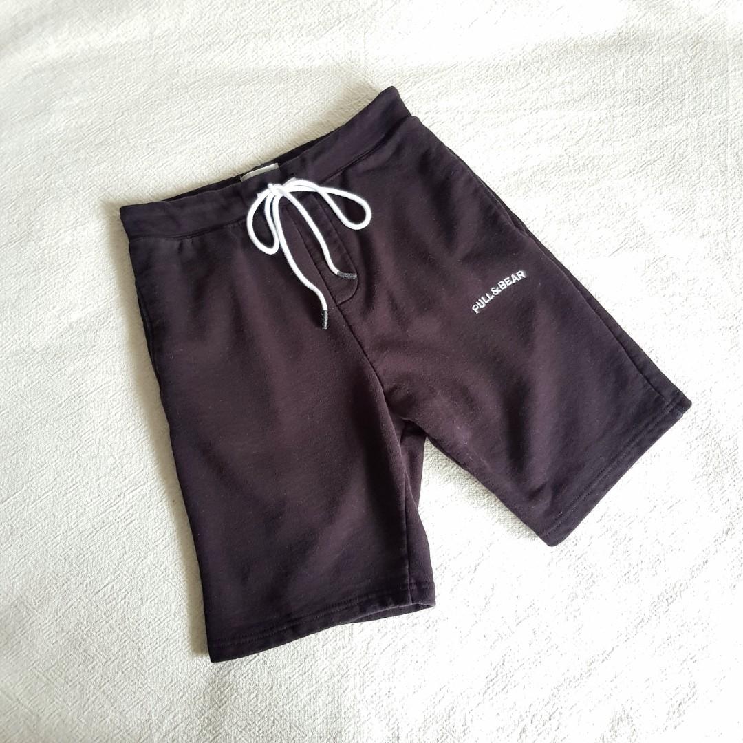 Pull\u0026Bear black sweat shorts, Women's 