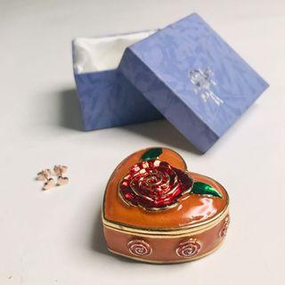 Rose Heart Mini Jewelry Box