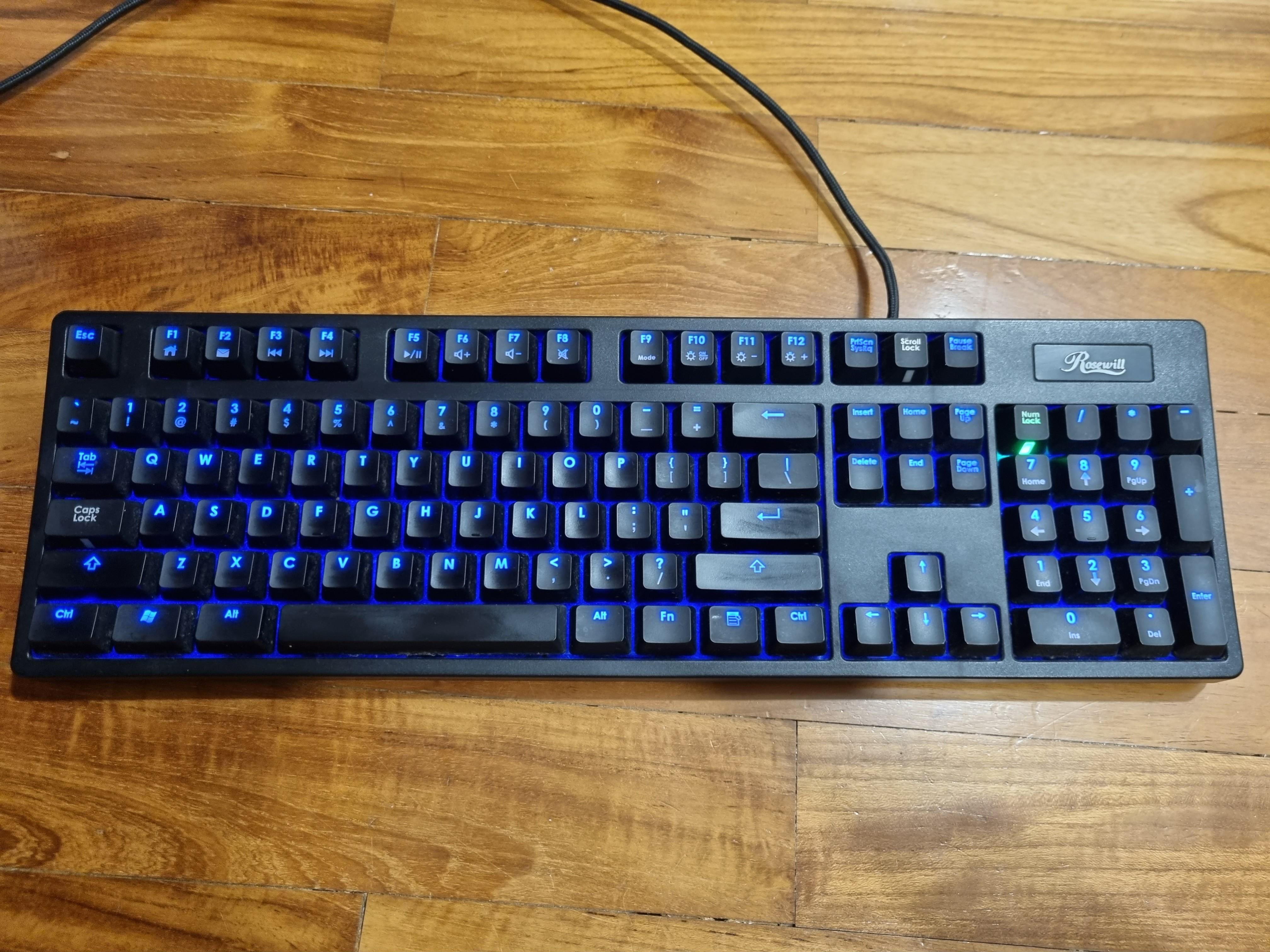 Rosewill mechanical keyboard, Computers & Tech, Parts & Accessories