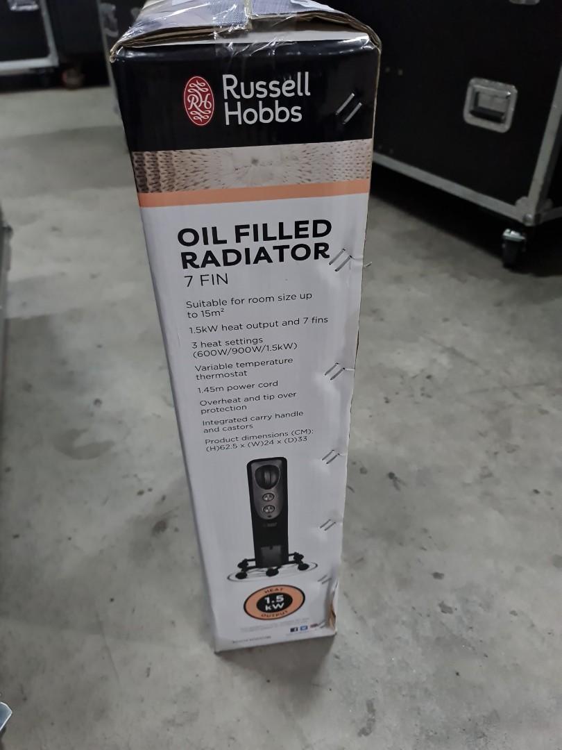 Russell Hobbs 7fin 1.5kw Oil Filled Radiator Heater 1500w, Everything Else  on Carousell