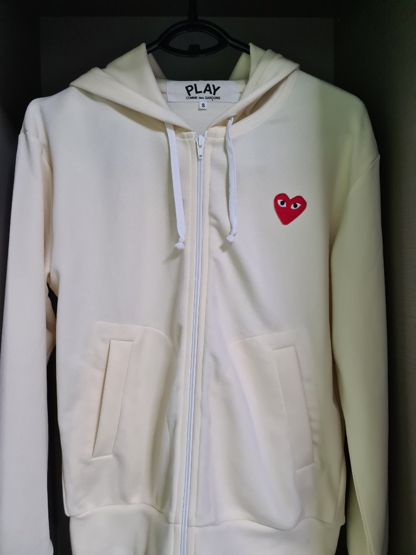 S CDG PLAY COMME DES GARCONS Ivory beige off white cream