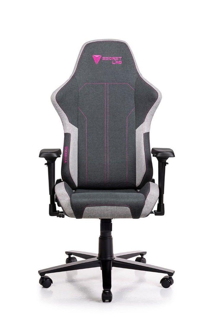 SecretLab THRONE 2018 SoftWeave Coal Pink Furniture Home