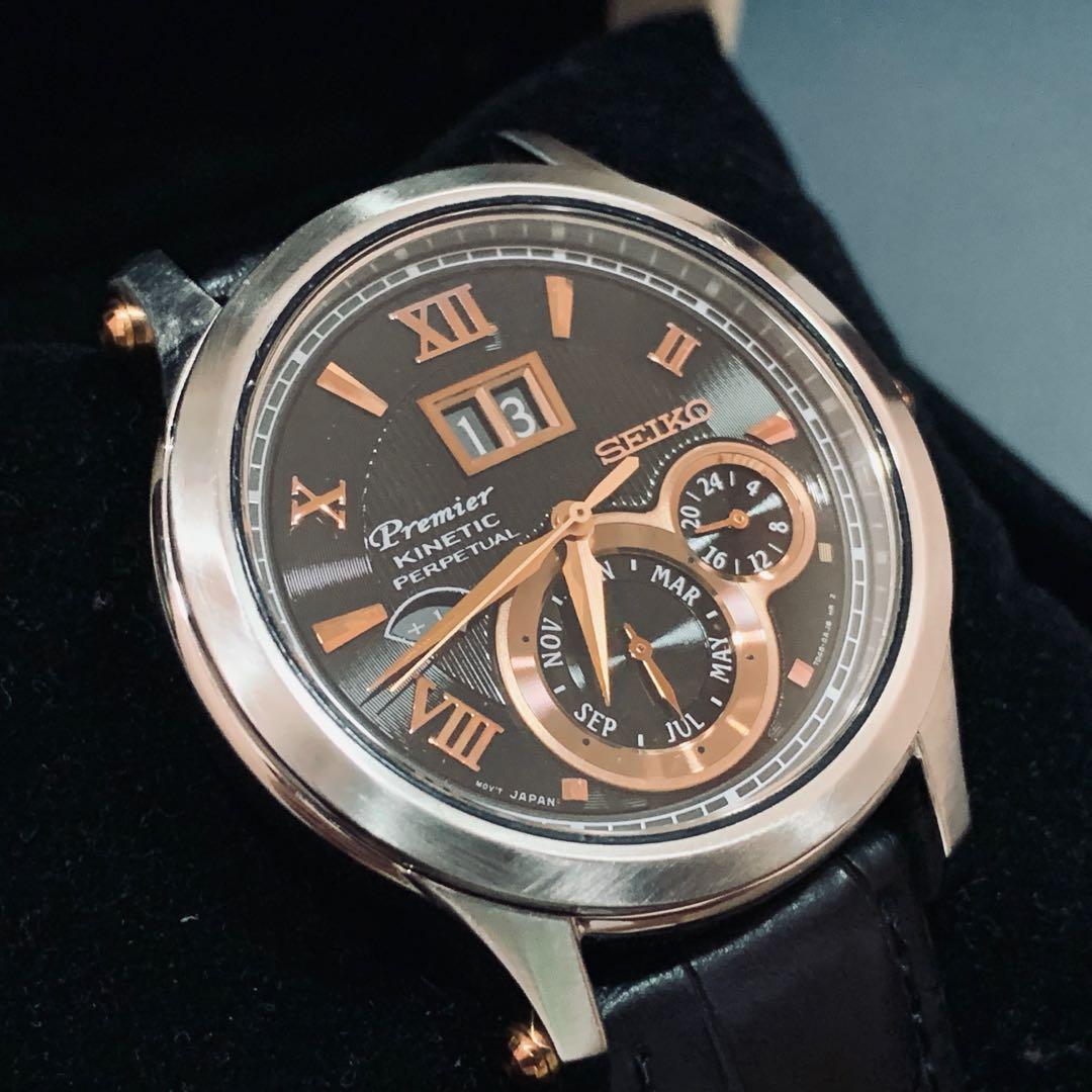 Seiko kinetic rose new arrivals gold