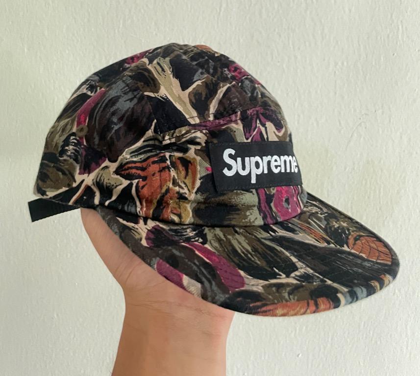 Supreme painted sales floral camp cap