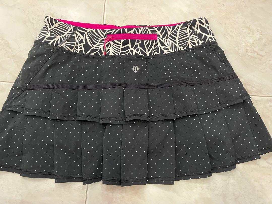 Lululemon Black Camo Pace Setter Skirt Size 6