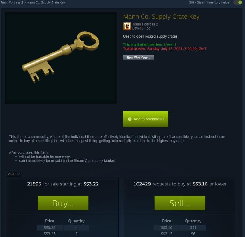 Tf2 key price on sale