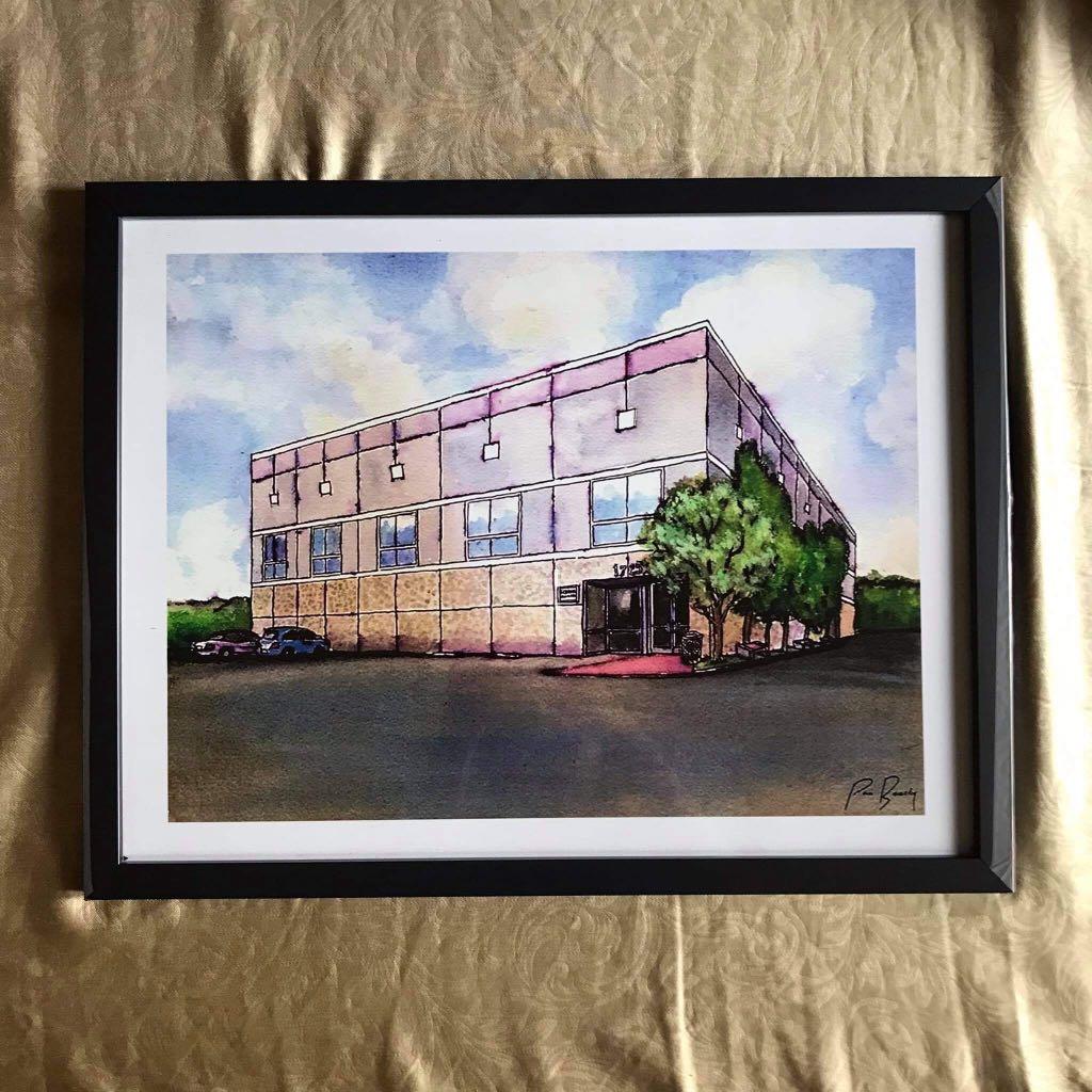 THE OFFICE Pam’s Painting of Dunder Mifflin Building, Furniture & Home