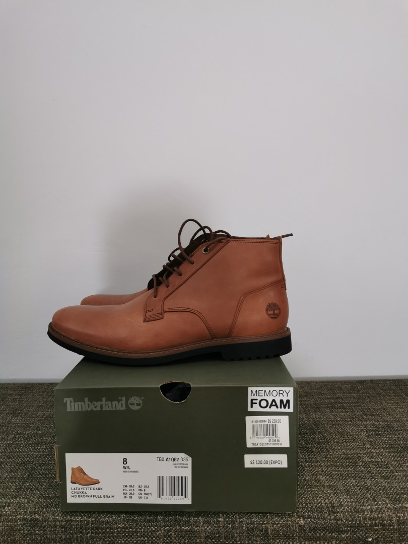 Timberland Lafayette Park Chukka mid brown full grain size 8 Men s Fashion Footwear Casual shoes on Carousell