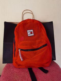 neon candy coral backpack