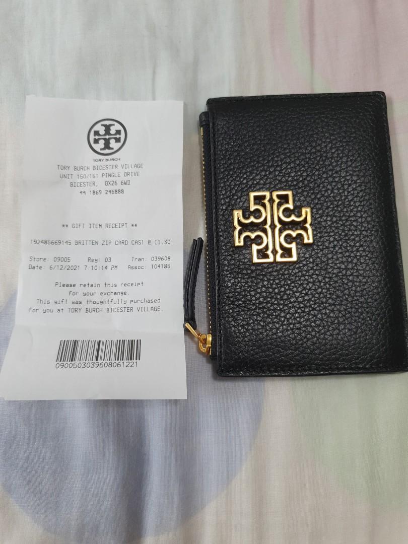 Tory Burch Britten Zip card case, Men's Fashion, Watches & Accessories,  Wallets & Card Holders on Carousell