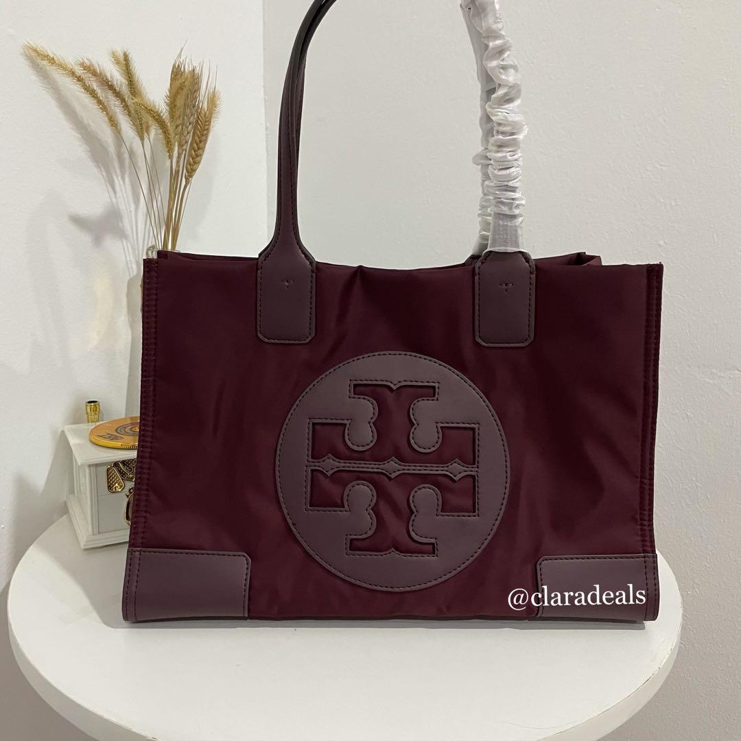 Tory Burch Ella Tote Bag Maroon, Women's Fashion, Bags & Wallets, Tote Bags  on Carousell