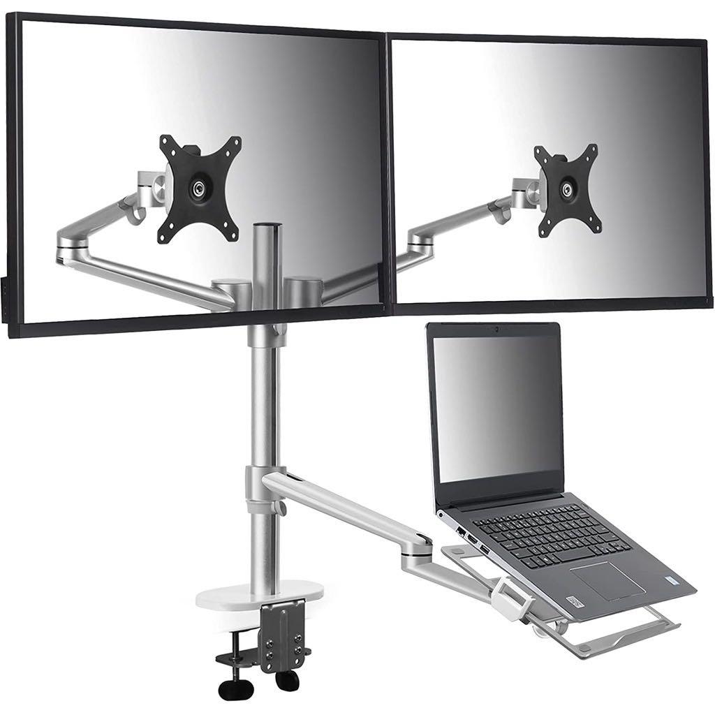 ULTi Monitor and Laptop or Tablet Mount, 3-in-1 Adjustable Dual Arm ...