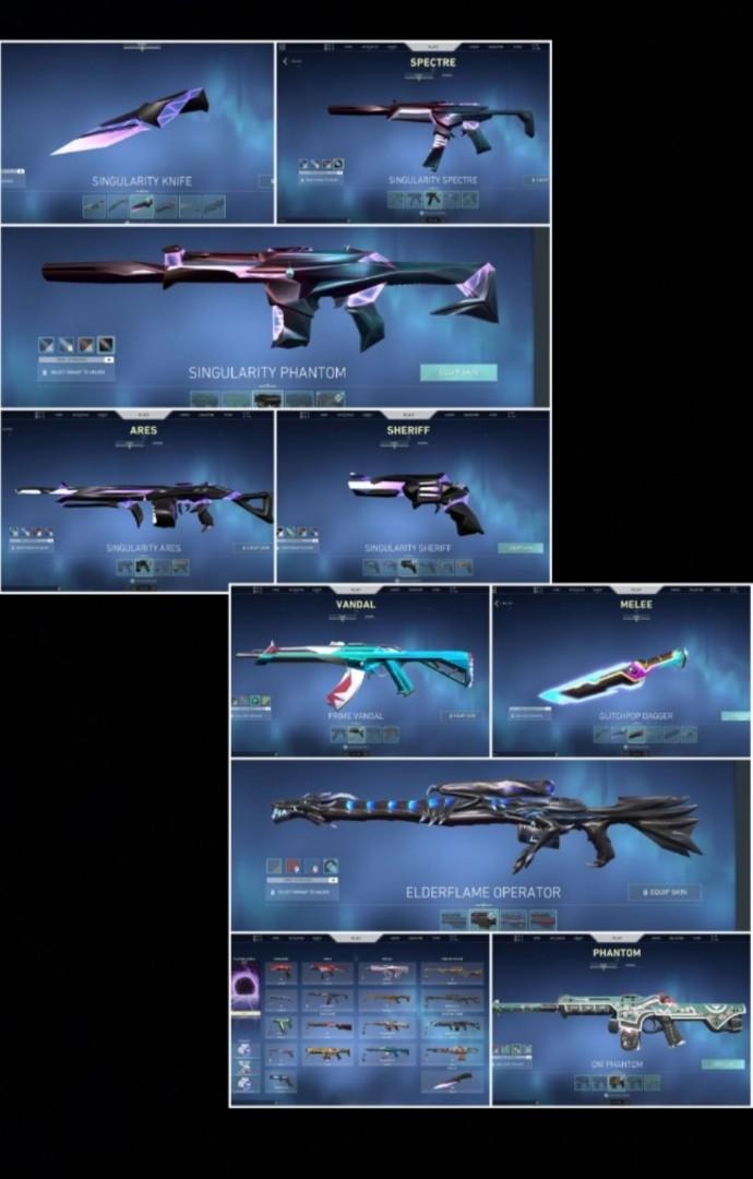 Valorant Account With Singularity Bundle And More Skins Can Nego Video Gaming Video Games On Carousell