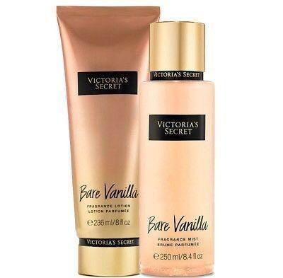 Victoria's Secret BARE VANILLA Fragrance Set - Mist 250mL & Lotion 236mL