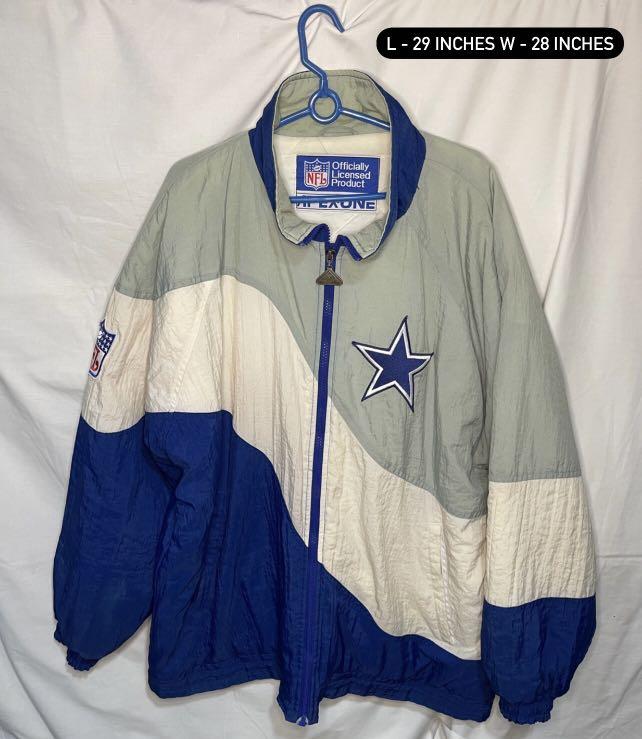 Vintage 1990's Dallas Cowboys Reversible Pro Player Brand NFL Football Puffer Coat - Size XL