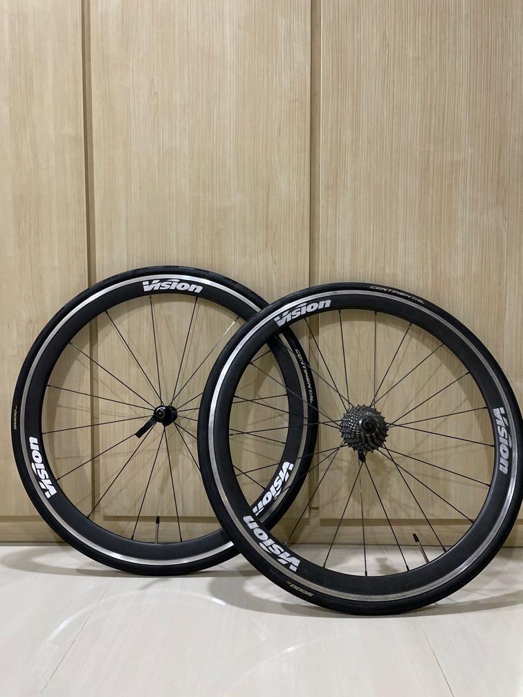 Vision trimax 45 carbon clincher road wheelset deals