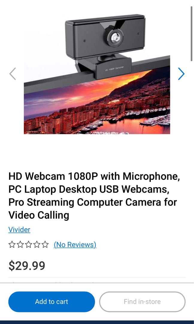 Vivider 1080P webcam