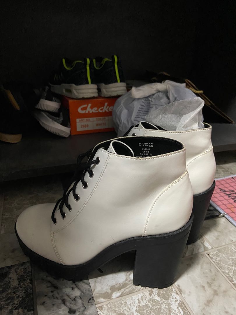 h&m white boots