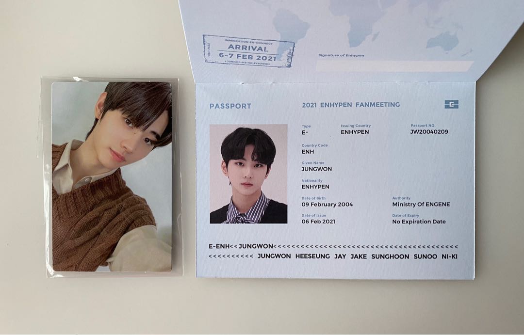 WTT] enhypen en-connect dvd sunghoon pc & jungwon passport