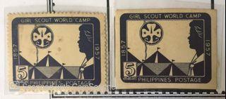 1957 MNH Girl Scouts (Perf & Imperf)