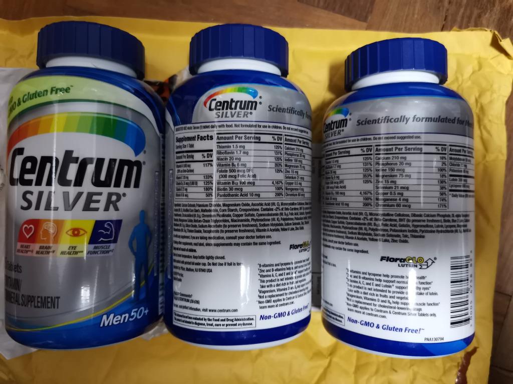 275 Tablets, Centrum Silver Men 50+, Long Expiry date Exp 02/2023