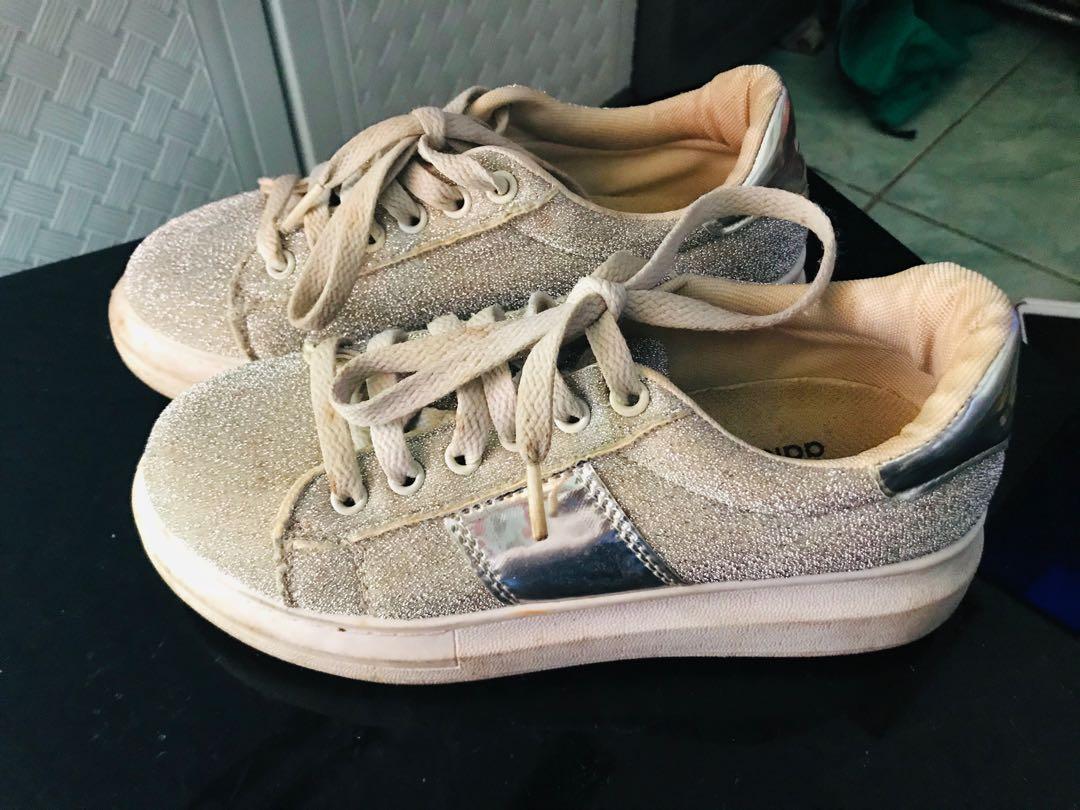 glitter sneakers silver