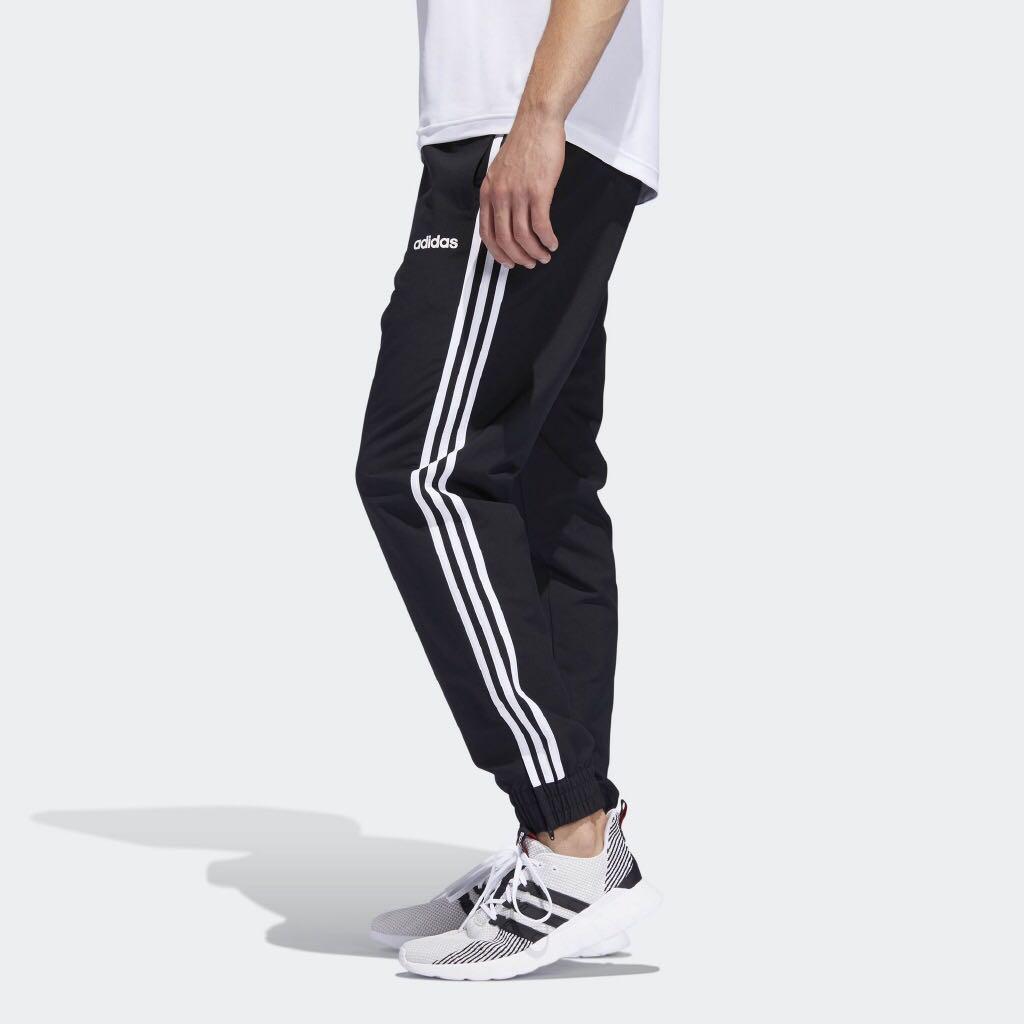 Adidas Stripes Woven Joggers, Fesyen 