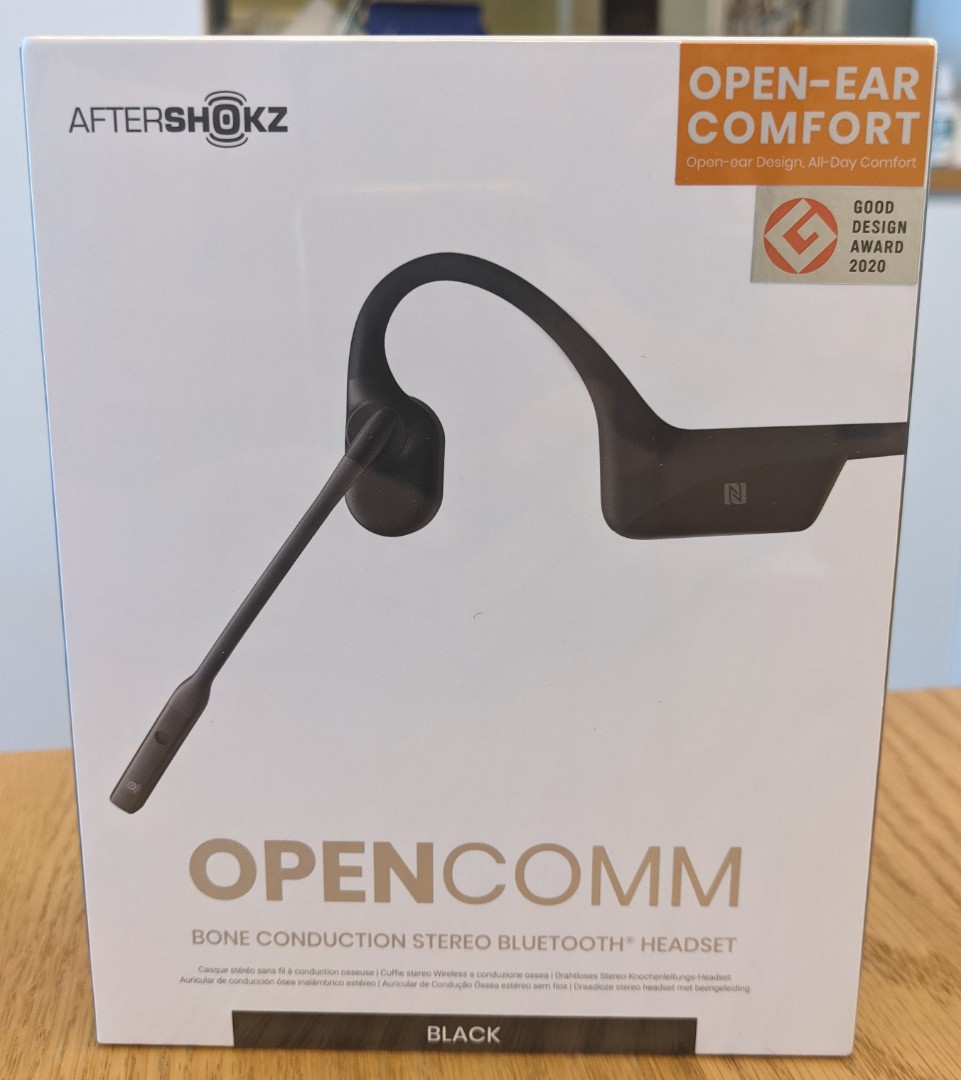 【Aftershokz】OpenComm ASC100骨傳導藍牙通訊耳機-曜石黑