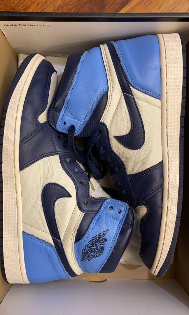 Air Jordan 1 Obsidian, Men's Fashion, Footwear, Sneakers on Carousell