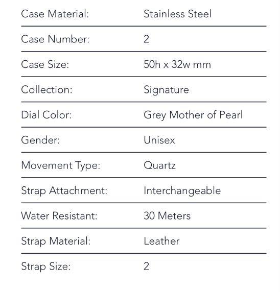 Philip stein cheap size guide