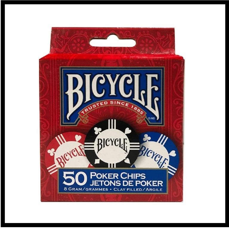 Bicycle 8 Gram Clay Poker Chips (50 count), Hobbies & Toys, Toys