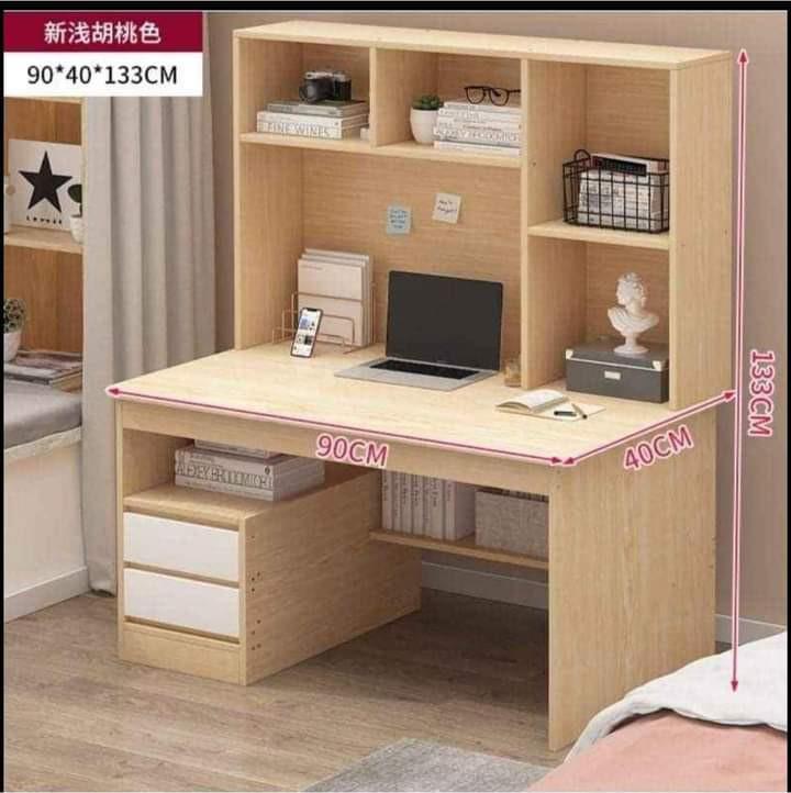 Big size computer table w/shelves, Furniture & Home Living, Office