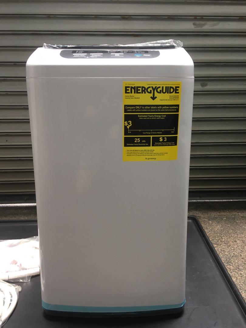 Black & Decker Portable Mini 0.84 Cu. Ft. Washing Machine BPWH84W